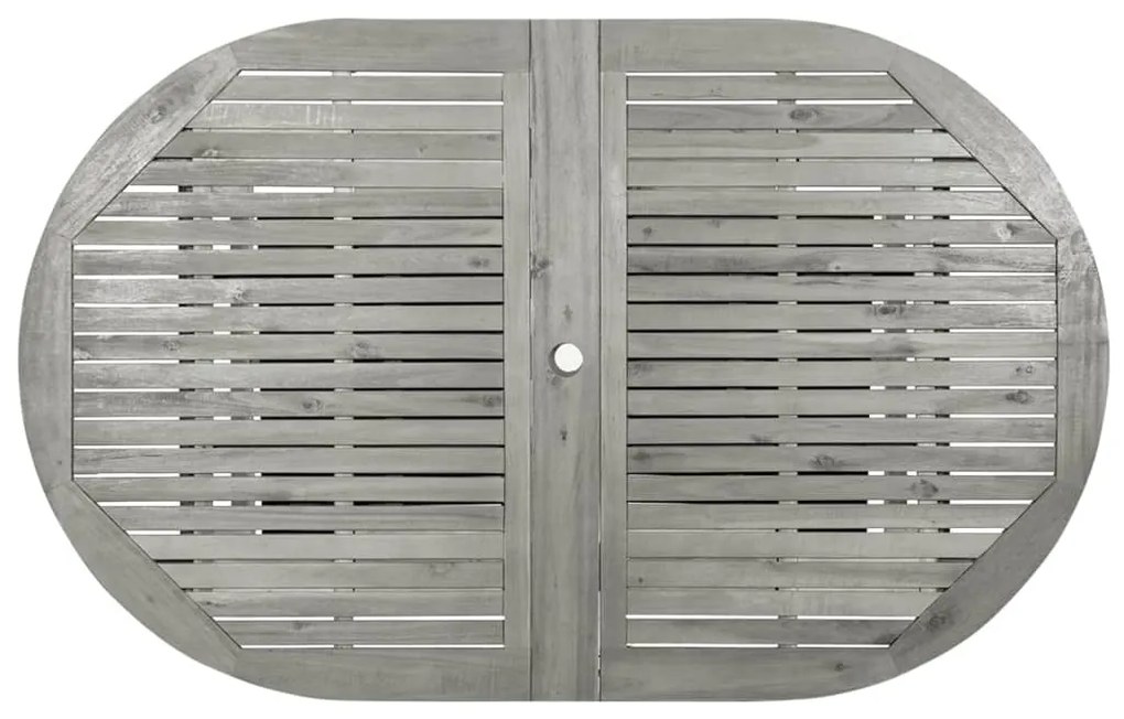 Mesa de jantar p/ jardim (160-240)x100x75 cm acácia maciça