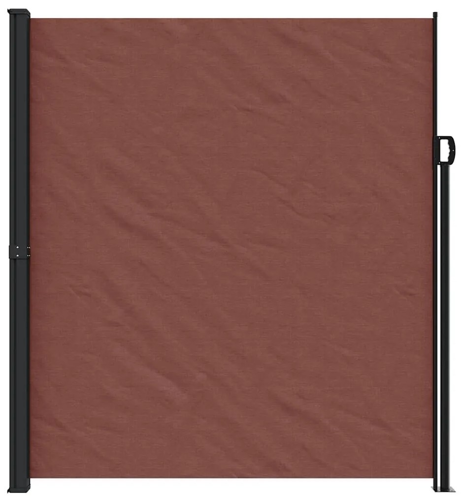 Toldo lateral retrátil 220x600 cm castanho