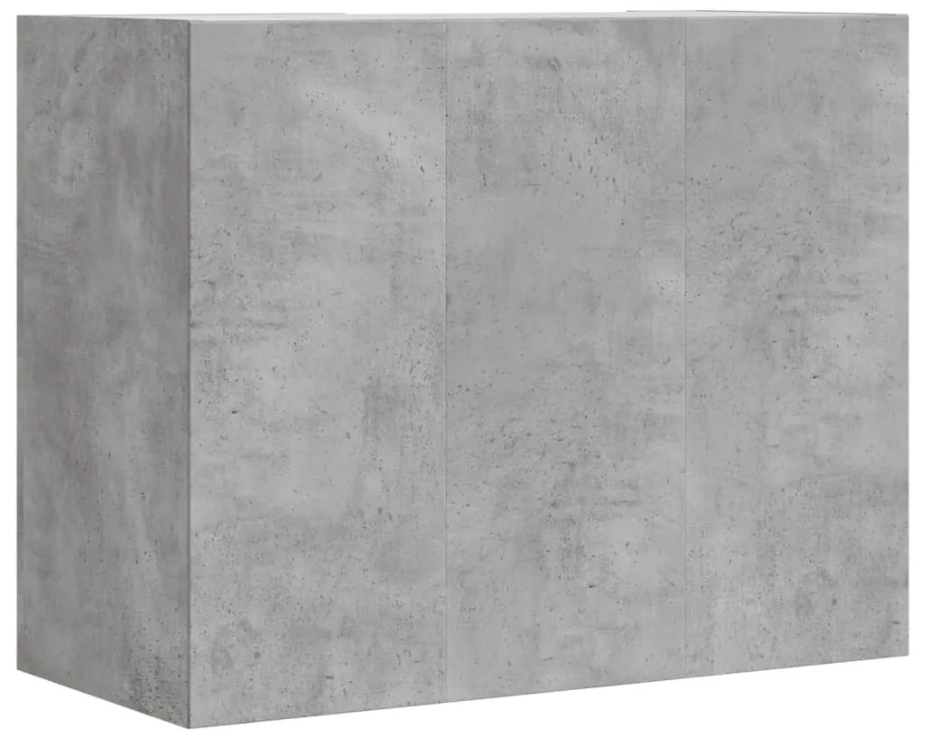 Armário parede 75x35x60 cm derivados madeira cinzento cimento