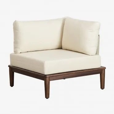 Módulo De Canto Para Sofá Modular De Jardim Em Acácia Giulia Castanho-acácia Escuro - Sklum