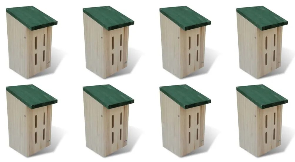 276007 vidaXL Casas para borboletas 8 pcs madeira 14x15x22 cm