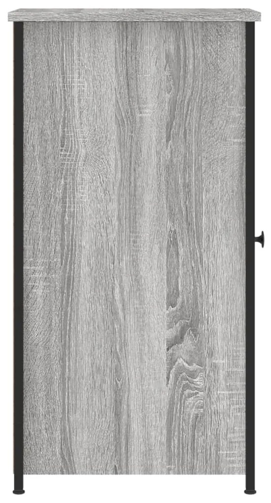 Mesa cabeceira 32x42x80 cm derivados de madeira cinzento sonoma