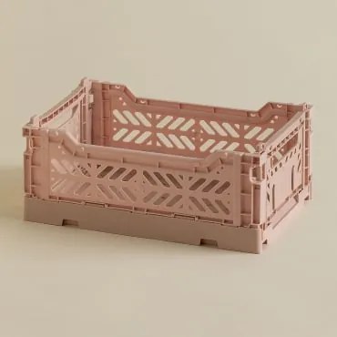 Caixa Dobrável E Empilhável De Plástico Doli Cor-de-rosa Avelã & 26 Cm - Sklum