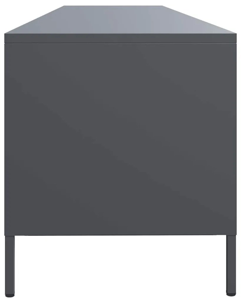 Móvel de TV 202x39x43,5 cm aço laminado a frio antracite