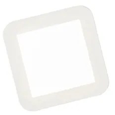 Candeeiro de teto branco 17cm com LED regulável em 3 níveis IP44 - Steve Moderno