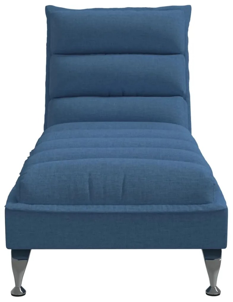 Chaise lounge com almofadões tecido azul