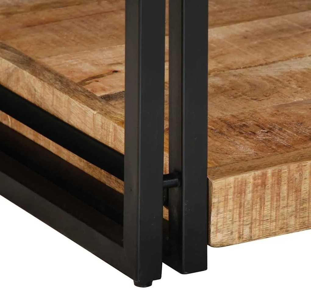 Mesa de centro 90x50x38 cm madeira de mangueira áspera maciça