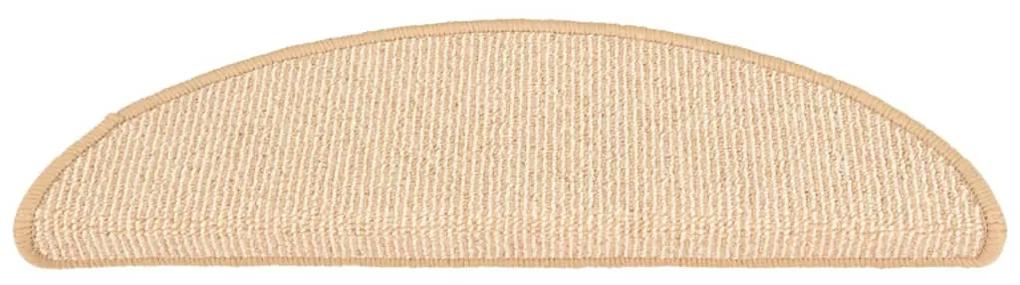 Tapete/carpete para degraus 15 pcs 56x17x3 cm cor creme