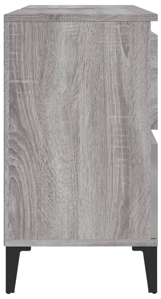 Móvel p/ lavatório 80x33x60 cm derivados madeira cinza sonoma