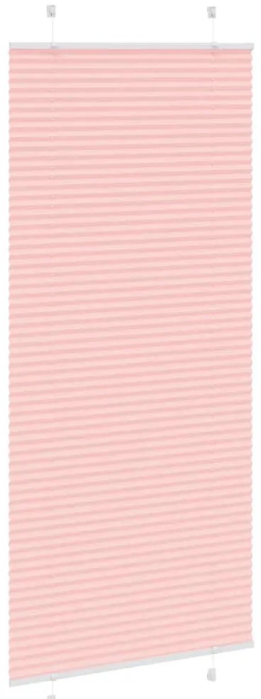 Rosa Plissada Cega 95x200 cm Largura Tecido 94,4 cm Poliéster