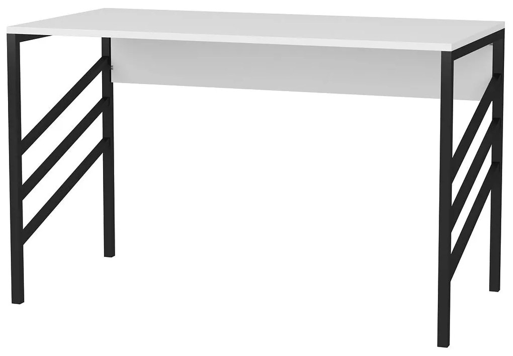 Secretária de Estudo Josephine - Preto e Branco - 120x60x74,8 cm