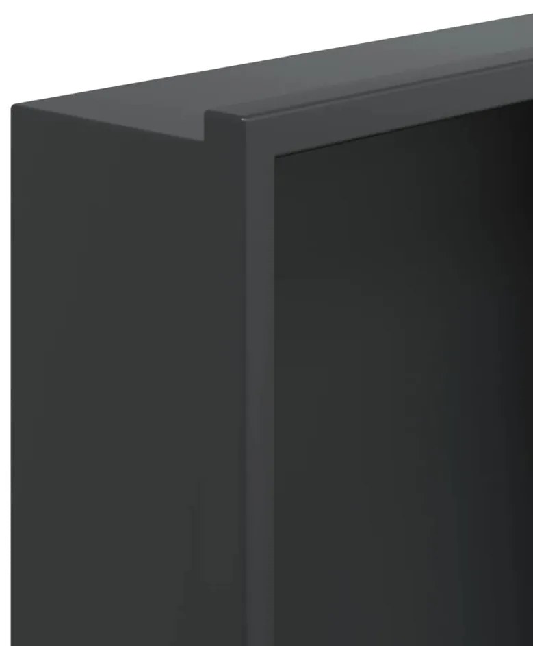 Nicho parede p/ duche 32x32x9 cm aço inoxidável preto mate