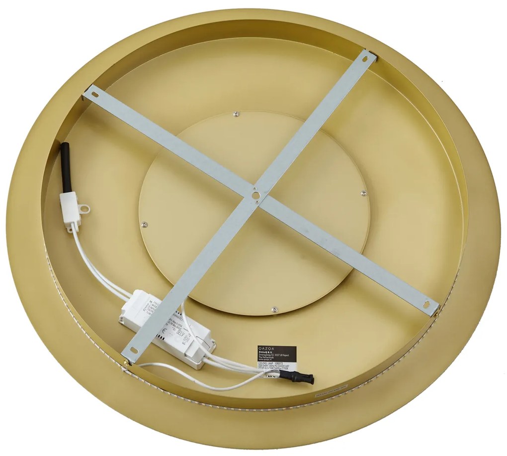 Plafond moderno dourado 60cm incl. LED regulável em 3 níveis - Morning