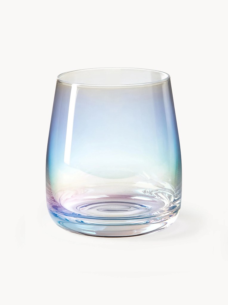 Mouth-Blown Tumblers Ellery, Iridescent, Set fo 4