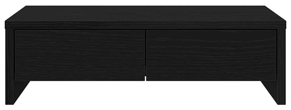 Suporte para monitor com gavetas deriv. madeira carvalho preto