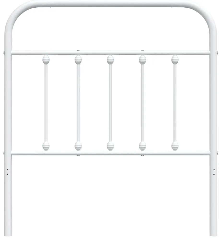 Cabeceira de cama 90 cm metal branco