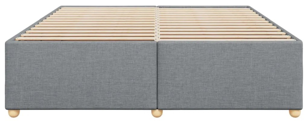 Estrutura de cama sem colchão 180x200 cm tecido cinzento-claro