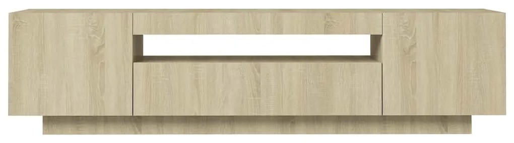 Móvel de TV com luzes LED 160x35x40 cm carvalho sonoma