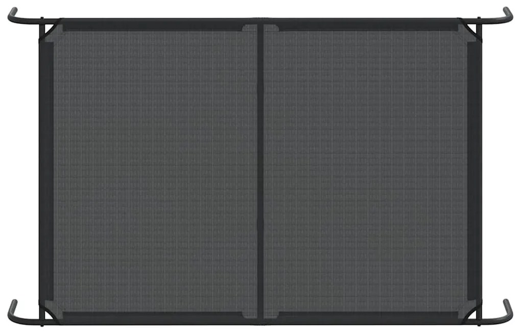 Cama para cães elevada 150x90x20 cm Textilene e aço preto