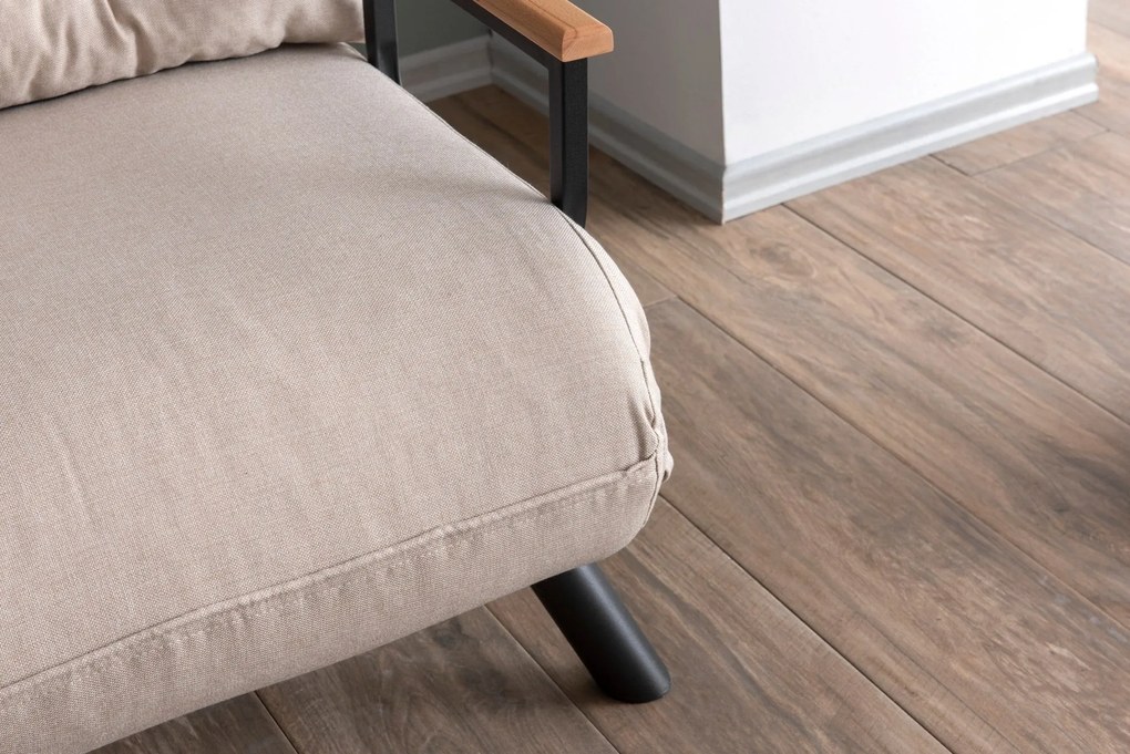 Sofá-Cama Individual Sando – Creme – 175 x 60 cm