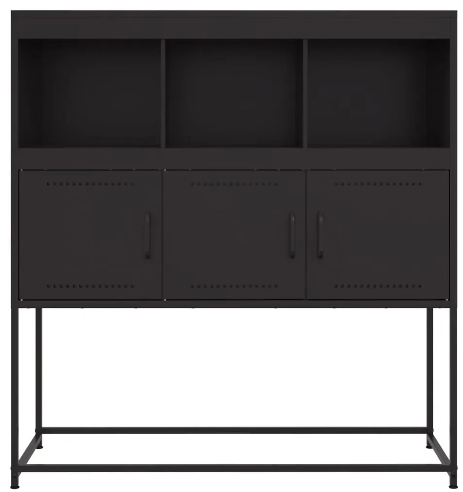Aparador 100,5x39x107 cm aço preto