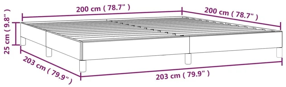 Estrutura de cama 200x200cm couro artificial cinzento