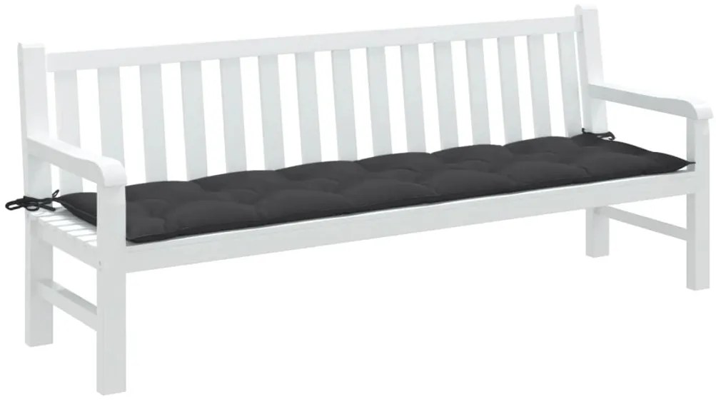 Almofadão p/ banco jardim 200x50x7cm mesclado tecido antracite