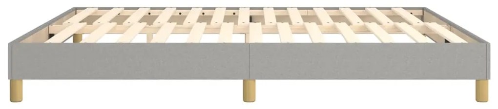 Estrutura de cama sem colchão 160x200 cm tecido cinzento-claro