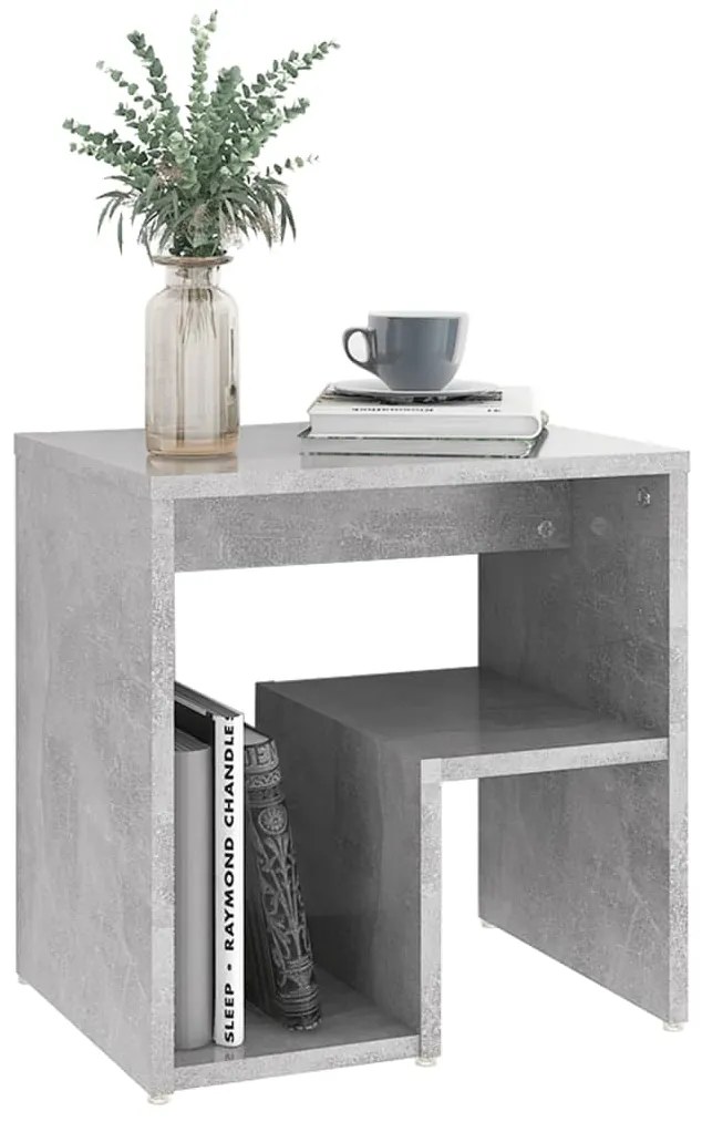 Mesa de cabeceira derivados de madeira cinzento cimento