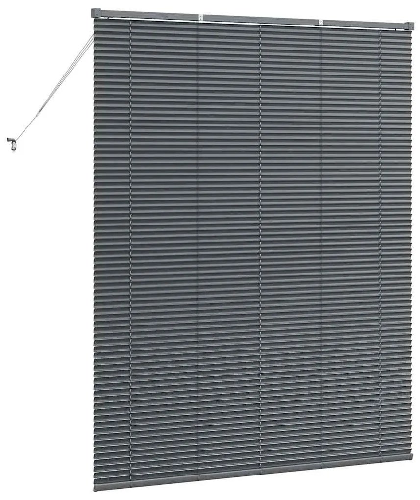 Persiana de Janela Cinzento-escuro 140 x 175 cm Alumínio