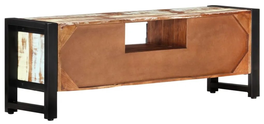 Móvel de TV 120x30x40 cm madeira recuperada maciça