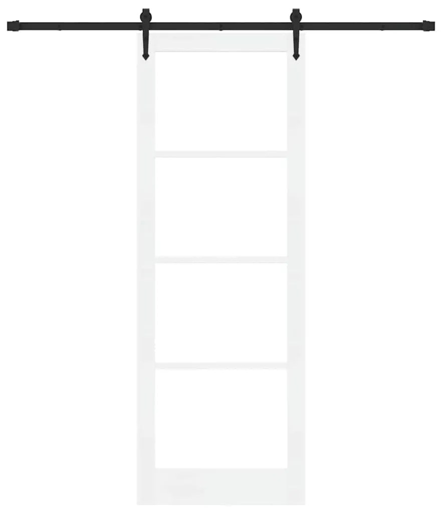 Porta Deslizante com Conjunto de Ferragens "ORKDAL" Branca 83x232 cm