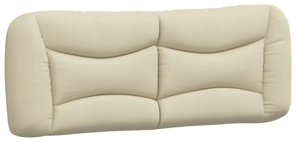 Cama com colchão 140x200 cm tecido cor creme