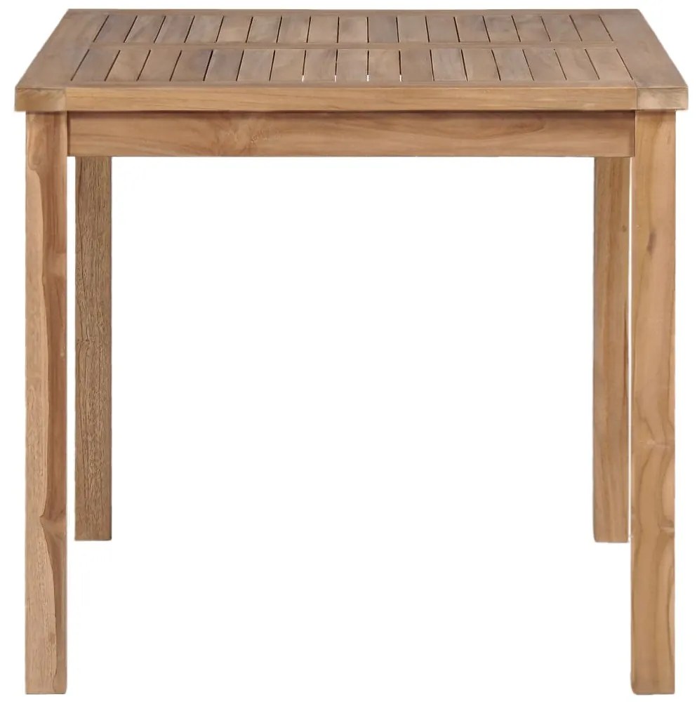 3 pcs conjunto de jantar p/ jardim madeira de teca maciça