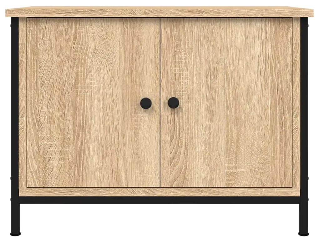 Móvel TV c/ portas 60x35x45 cm deriv. madeira carvalho sonoma