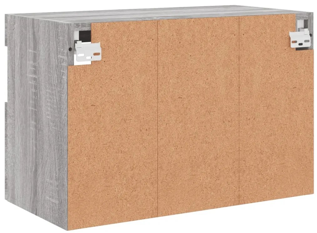 Móvel de parede p/ TV c/ luzes LED 60x30x40 cm cinzento sonoma