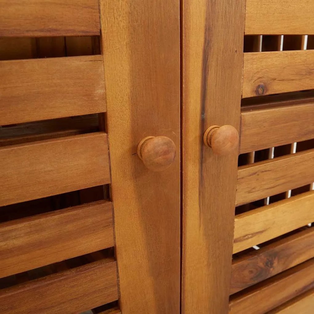 Armário de Jardim com armazenamento com porta Castanho 78 x 36.5 x 78c