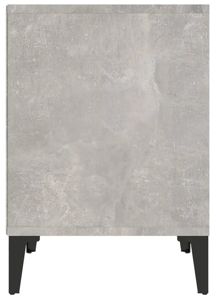 Mesas de cabeceira 2 pcs 40x35x50 cm cinzento cimento