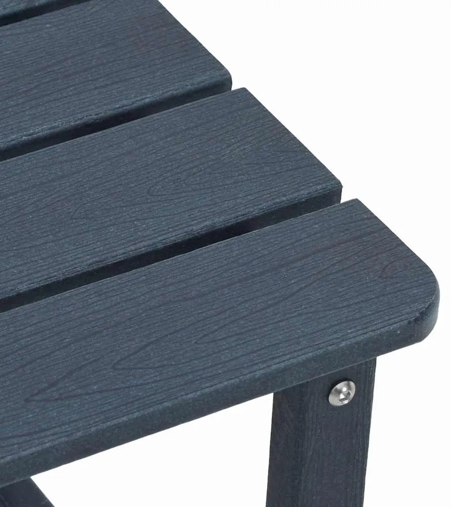 Conjunto de Lounge para Jardim vidaXL 3 Peças Azul-marinho HDPE