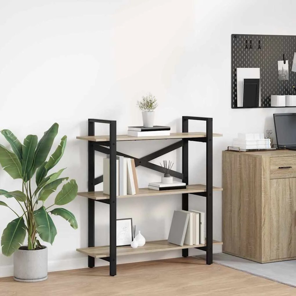 vidaXL Estante Carvalho Sonoma 100 x 33,5 x 102 cm Madeira processada