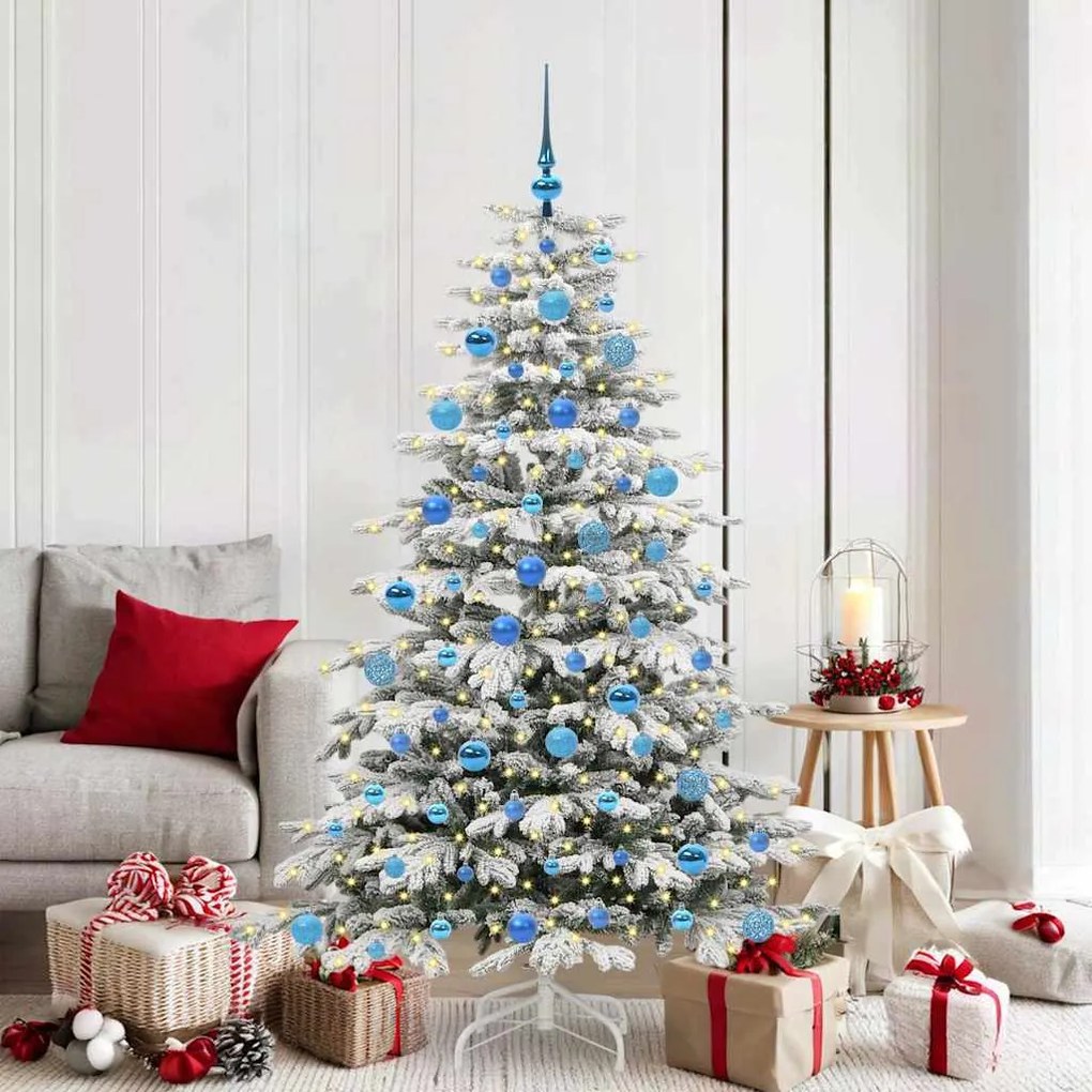vidaXL Árvore de Natal Articulada Artificial Branco 180 cm PE e PVC