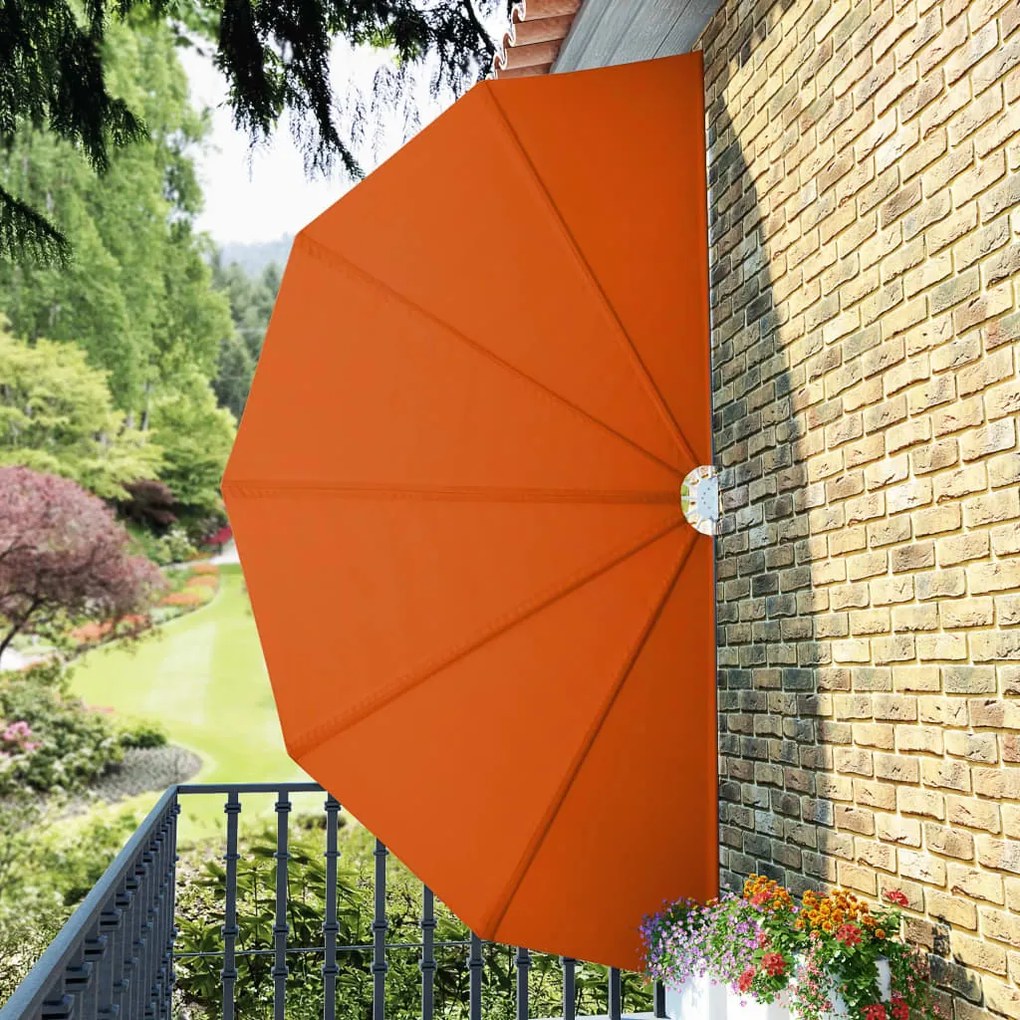Toldo lateral dobrável para terraço 200 cm terracota