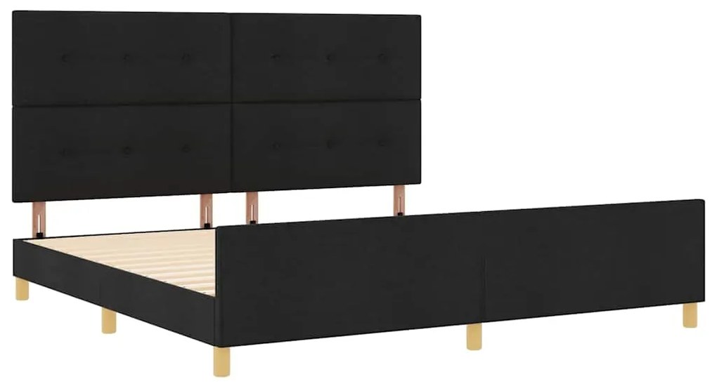 Cama vidaXL Preta 200x200 cm em Tecido