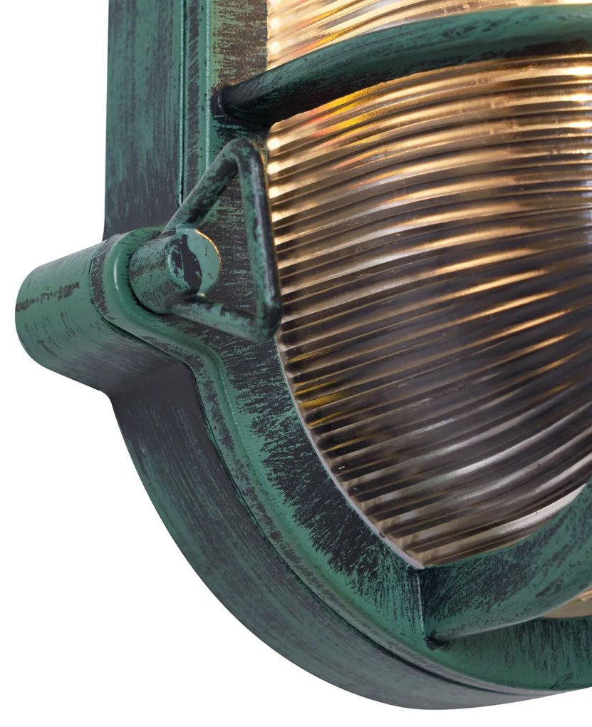 Candeeiro de Parede Exterior Verde Oval IP44 - Noutica