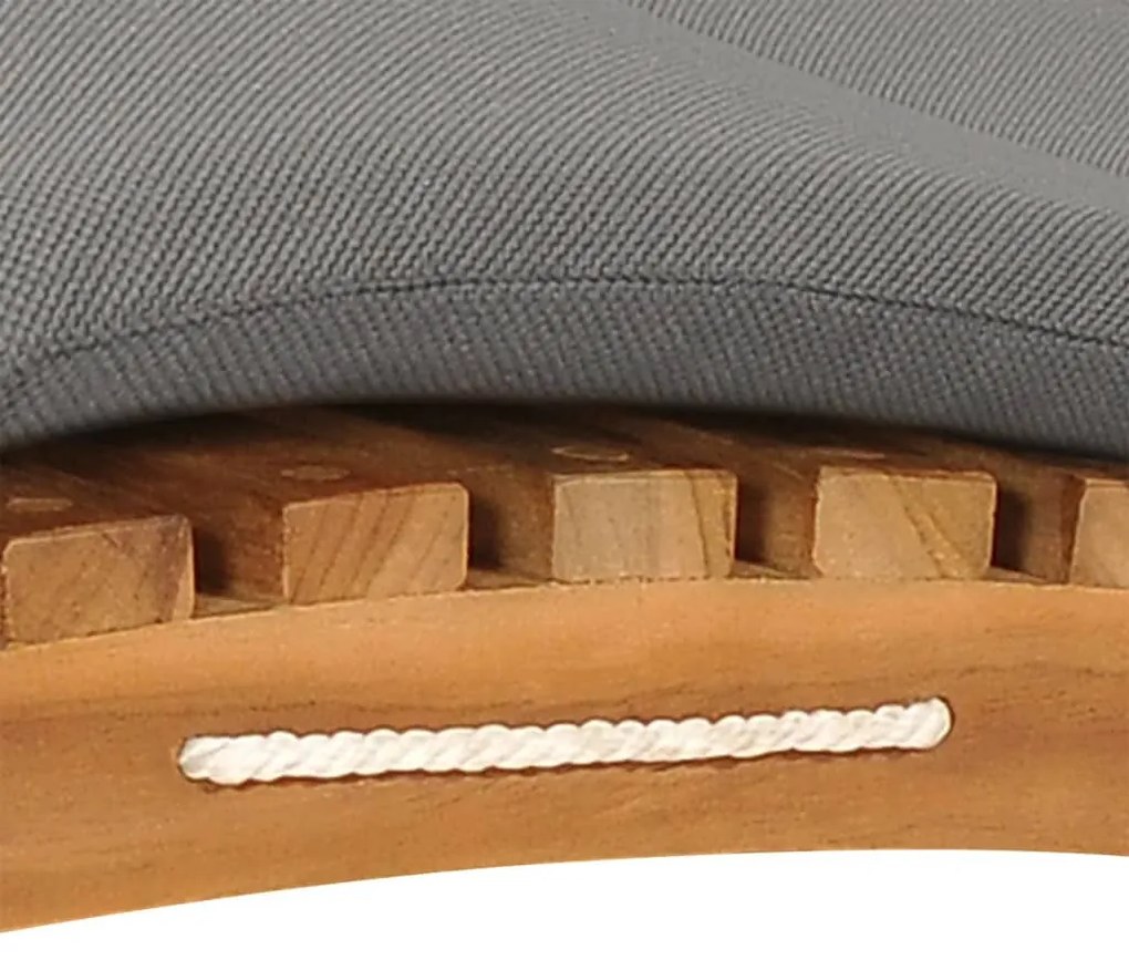 Espreguiçadeiras com almofadões 2 pcs madeira de teca maciça