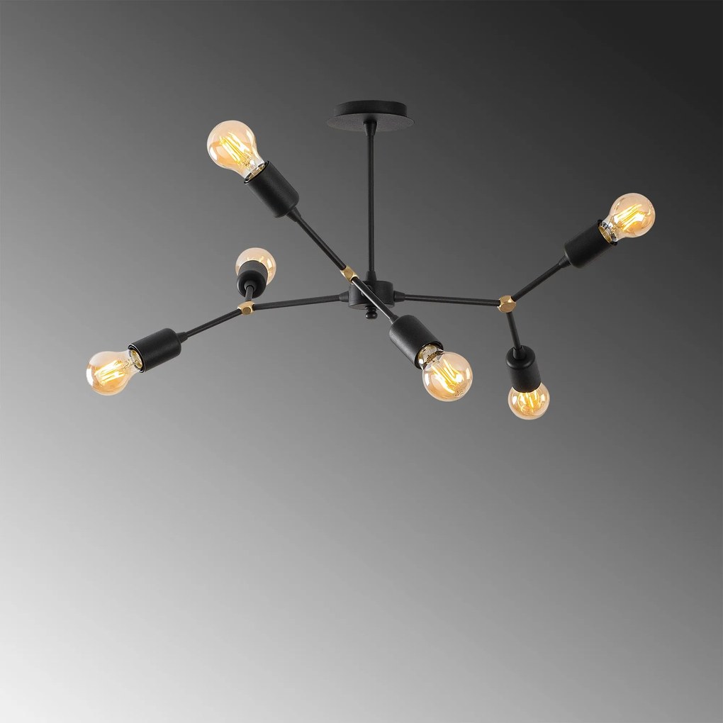 Candeeiro Suspenso Sparrow – Preto – 67 x 67 cm
