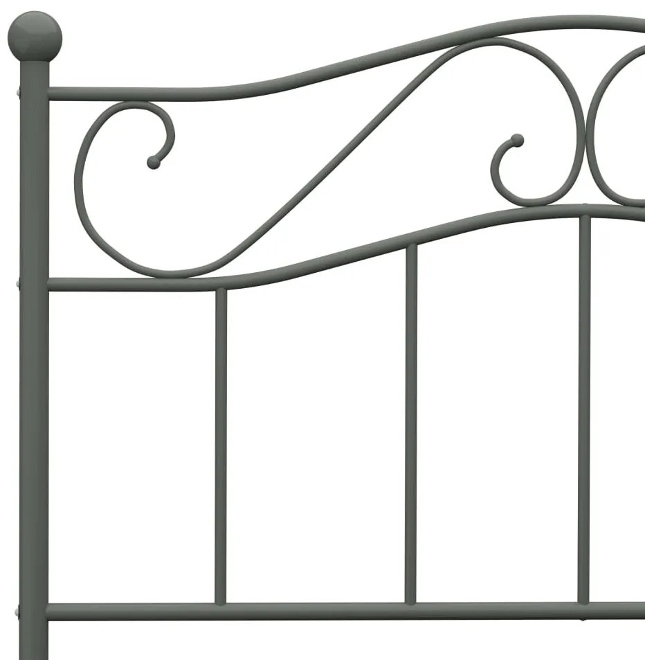 Estrutura de cama 100x200 cm metal cinzento