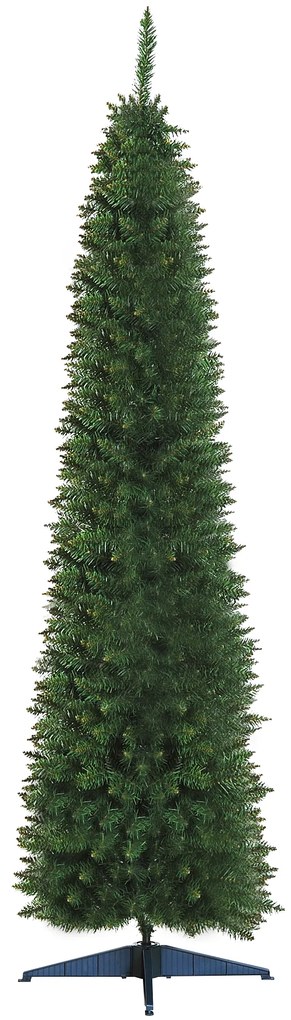 HOMCOM Árvore de Natal Artificial 210cm Ignífugo com 499 Pontas de Ramo PVC Decoração de Natal para Interiores Verde | Aosom Portugal