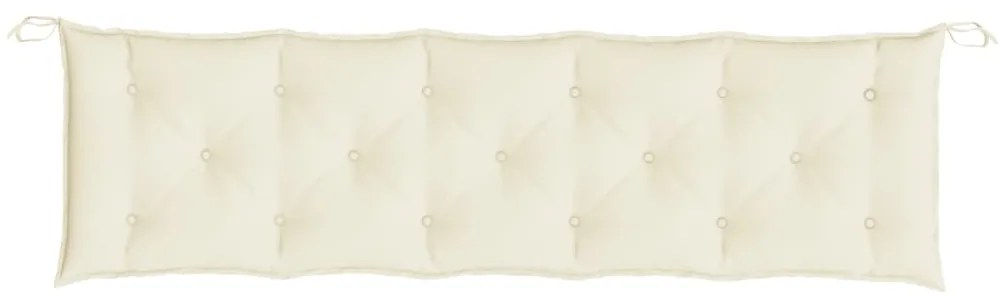 Almofadão p/ banco de jardim tecido oxford branco nata