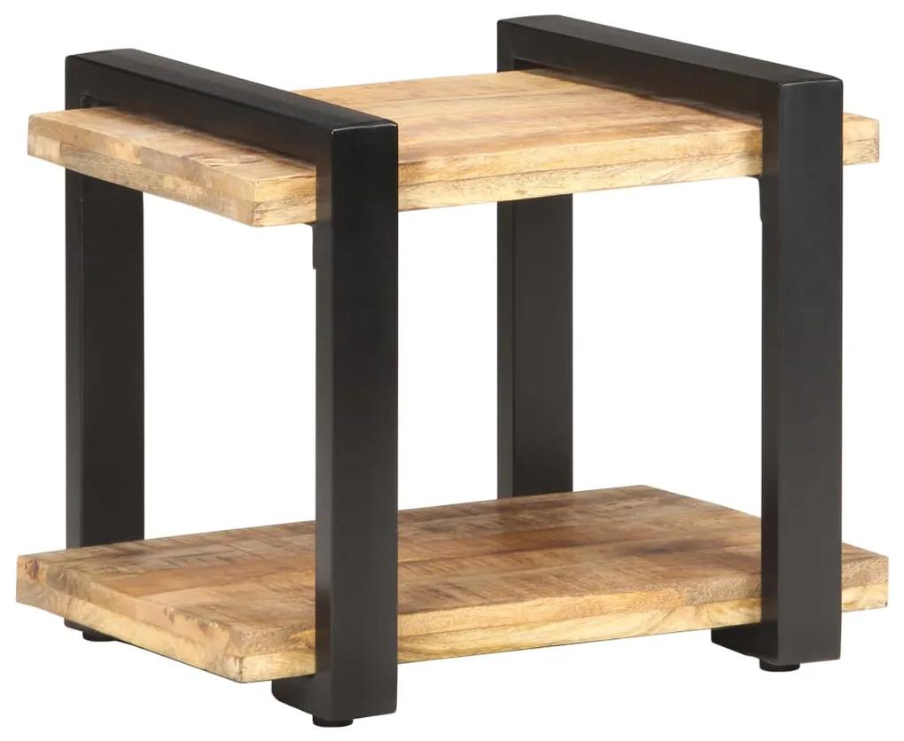 Mesa de cabeceira 50x40x40 cm madeira de mangueira áspera